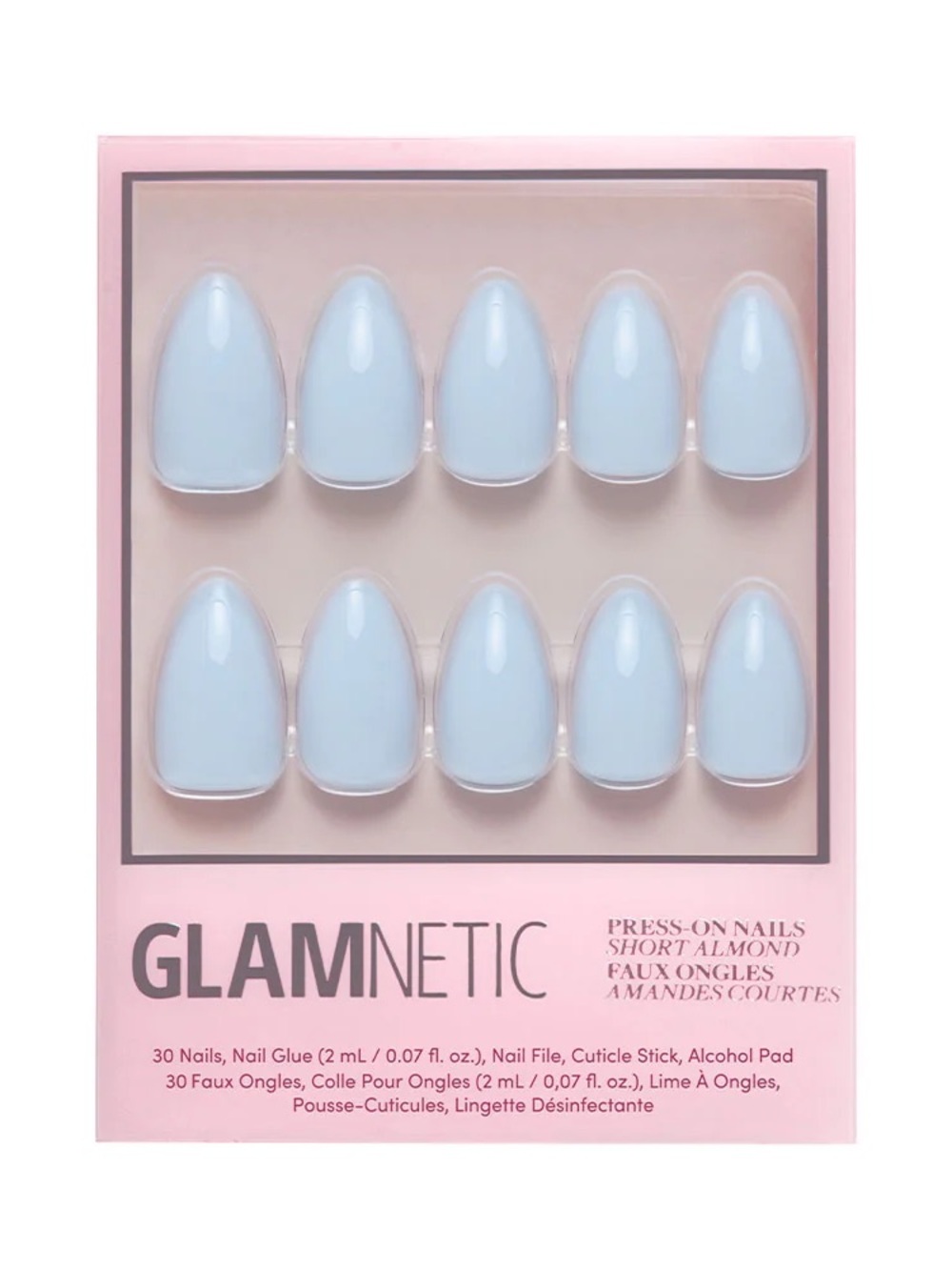 2 for $24 - Glamnetic Press On Nails - Blueberry Milk